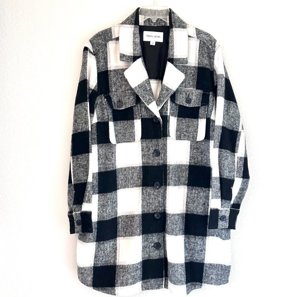 Tribal Jeans Buffalo Plaid Shacket